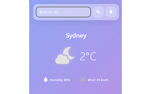 Weather Widget :: A beautiful weather widget with real-time updates and dynamic UI