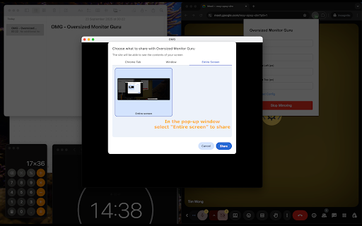 Oversized Monitor Guru (OMG) :: Transform your large monitor into a professional screen sharing experience!