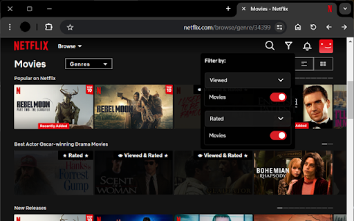 Netflix Advanced Filter (Beta) :: Filter your Netflix list by viewed or rated content