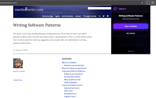 Gleamr - Save Articles :: Save articles, blog posts, and social media threads for later reading. Extract and preserve content from any website with one click.