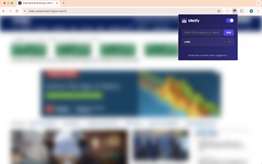 Mistify :: The screen-sharing safety net. Automatically blurs sensitive webpages to keep your private data private during meetings and demos.
