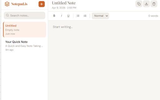 Notepad.is :: A fast notepad to Write, Organize, and Save notes instantly.
