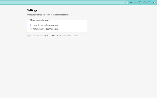 Odoo Barcode Scanner :: Emulate a USB barcode scanner for Odoo Barcode. Live barcode preview by type, history, and quick resend.