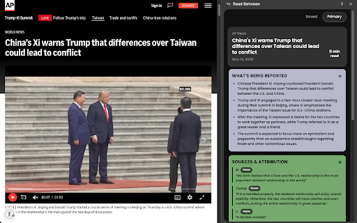 Read Between :: AI-powered news literacy tool that helps you read between the lines.
