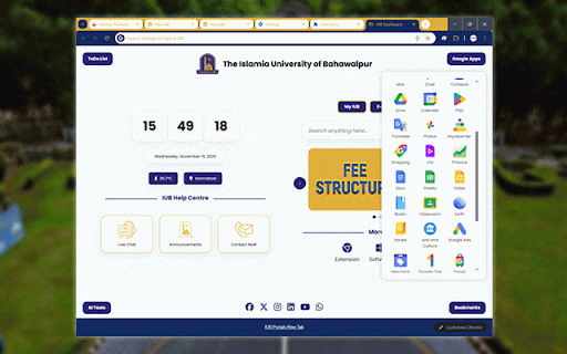 IUB Portals New Tab :: Within this one app you will find all IUB portals. Which you can access with one click
