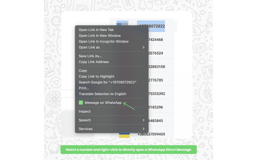 WhatsApp Direct Message :: Open a WhatsApp chat with any number—no contact needed. Floating button, theme support, and auto country code.