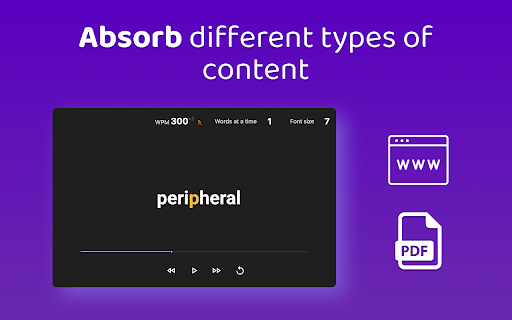 Fast Reader :: Unleash Fast Reader to be a speed reader. Improve your reading wpm and concentration with this fast reading app.