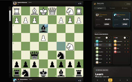 ChessRamp Analyzer :: One-click: finish a Chess.com game and jump straight to ChessRamp analysis automatically.