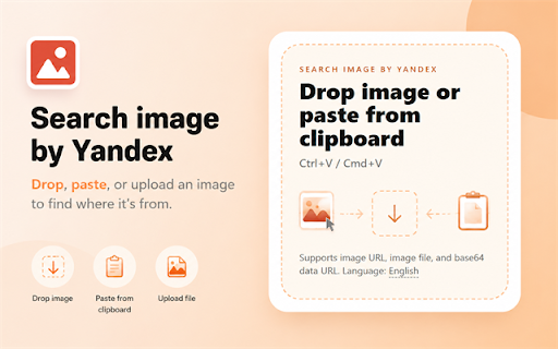 Search image by Yandex :: Reverse image search with Yandex from right-click, drag-and-drop, clipboard, URL, file, or base64 image.