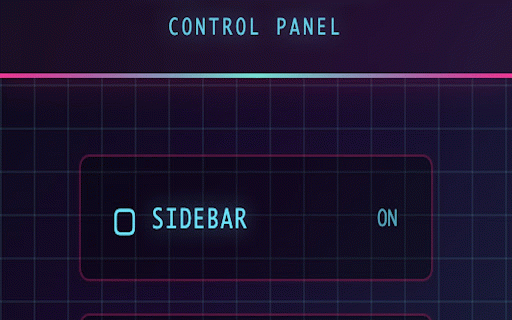 Cyberpunk Tab Manager :: Miami Vice neon tab group manager with liquid glass UI