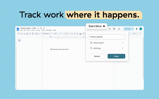 Toggl Extension :: Drop busy. Plan, track, focus.