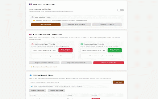 Smart Cookie Manager - Privacy Protection :: Automatically refuse cookie tracking banners and clean site data while preserving user logins.