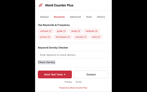 Word Counter Plus :: Analyze text instantly: word count, readability, keyword extraction, and offline export.