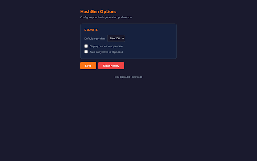 HashGen - Hash Generator & Comparator :: Generate MD5, SHA-1, SHA-256, SHA-512 hashes from text. Compare two hashes for quick verification.