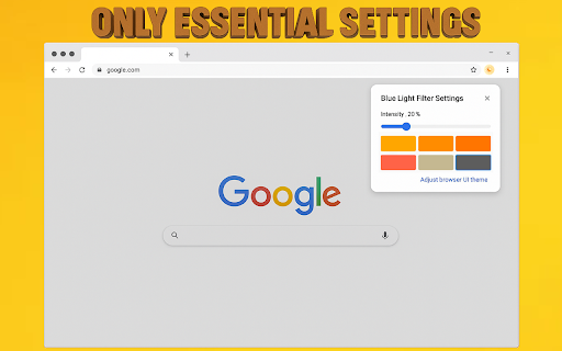 Blue Light Filter :: One-click blue light filter and eye protector. A gentle screen dimmer for comfortable night mode with blue light reduction.