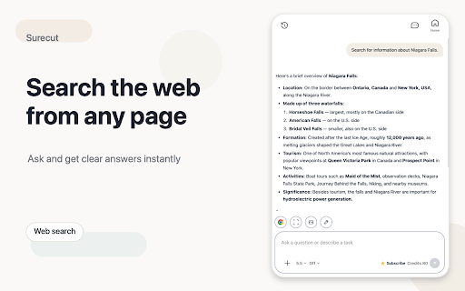 Surecut - Codex/ChatGPT Ai sidebar on your browser :: AI workspace for page reading, writing, translation, voice, images, and browser automation.