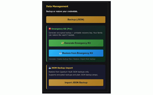 Quantum Vault :: A secure password manager using military-grade encryption.