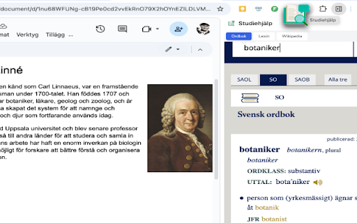 Studiehjälp :: Öppna Studiehjälp sidopanel