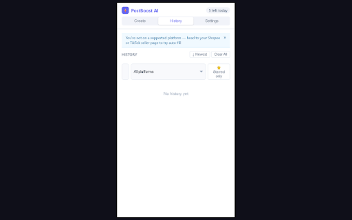 PostBoost AI — Ecommerce Caption Generator :: AI-powered product title, description & hashtag generator for Shopee, Lazada & TikTok Shop sellers in Southeast Asia.