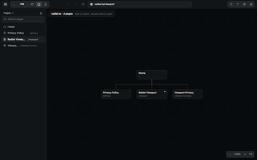 Radial Viewport :: Preview any site at desktop, tablet, and mobile widths — resize, screenshot full pages, drop guides, inspect elements.