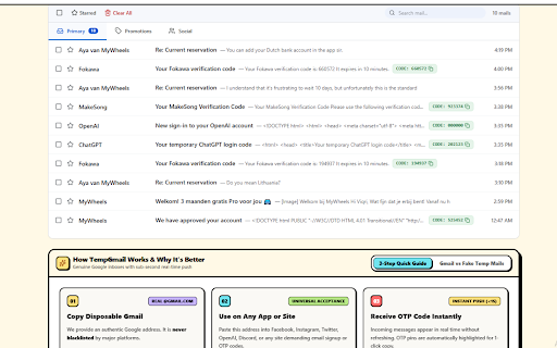 TempGmails - Disposable Real Gmail & OTP Inbox :: Instant authentic @gmail.com disposable emails. Receive OTP codes, bypass spam, and open incoming emails in a dedicated viewer.