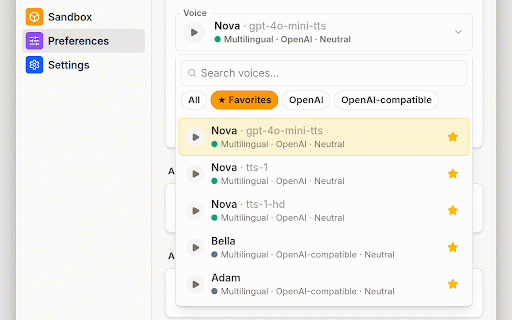 Cloud Speech :: Turn highlighted text into high-quality natural speech using multiple cloud providers.