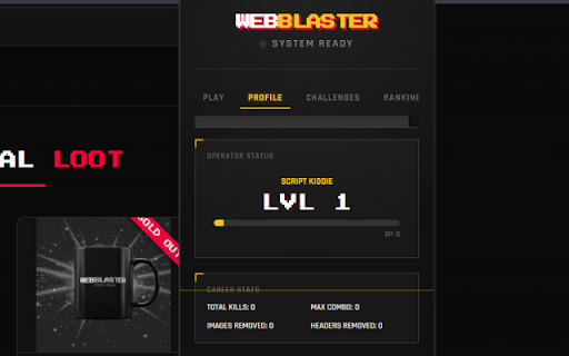WEBBLASTER :: Playing to delete web content with gamer style scoring and combos.