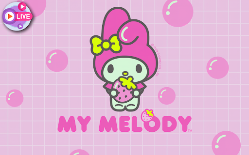 My Melody Live Wallpaper :: Brighten up your browsing with the My Melody Live Wallpaper Chrome extension.