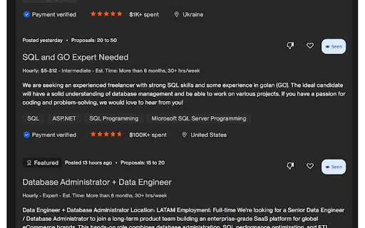 Upwork Job Tracker :: Track and triage Upwork job postings directly from your feed.