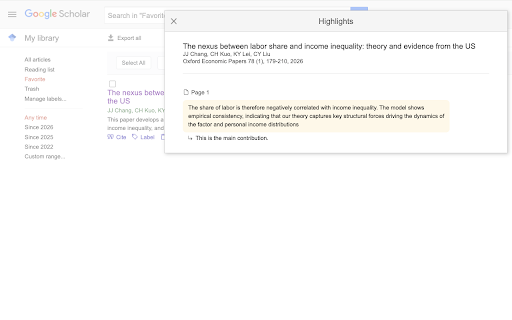 Google Scholar Highlights Export :: Batch export highlights and comments from Google Scholar My Library.