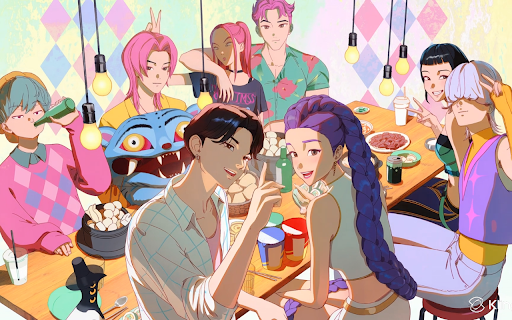 K-Pop Demon Huntrix Males Greeting You Live Wallpaper :: Transform your new tab with live HD wallpapers of K-Pop Demon Huntrix males, greeting you in vibrant and dynamic scenes!
