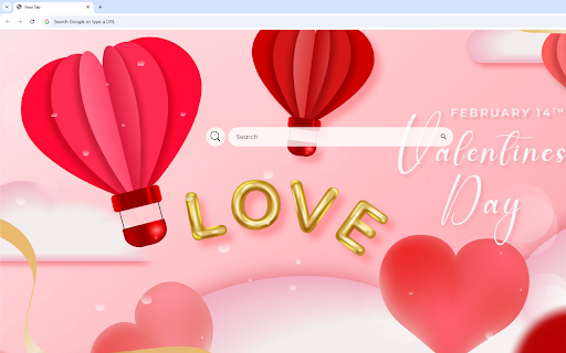 Valentines Day Live Wallpaper :: Zeppelins fly from hearts, with 'love' written in the sky, filling the air with romance.