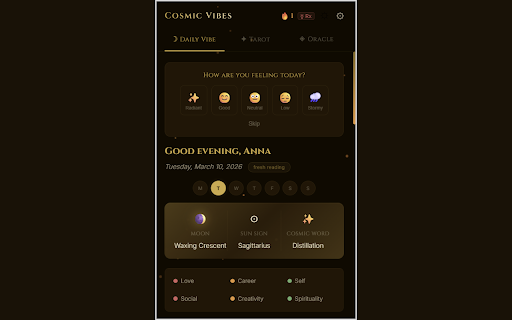 Cosmic Vibes Astrology :: Your daily cosmic companion — personalized astrology, tarot, and oracle readings.