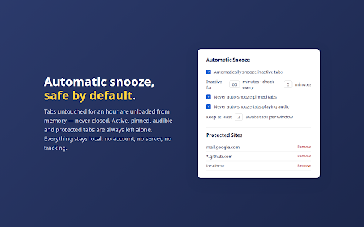 Taboom - Tabs Manager by ariva-tools :: Taboom - Privacy-first smart Tabs Manager to search, snooze, and protect Chrome tabs. Saves memory, runs fully locally.