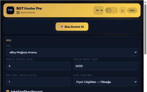 BGT Hunter Pro :: Amazon → eBay Arbitrage Research Tool