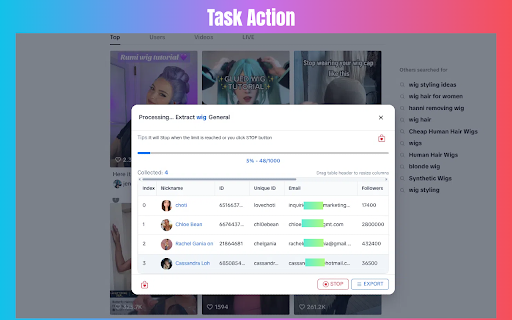 TKEFinder - Tiktok Email Finder :: Find Email from Tiktok search result and user followers/following