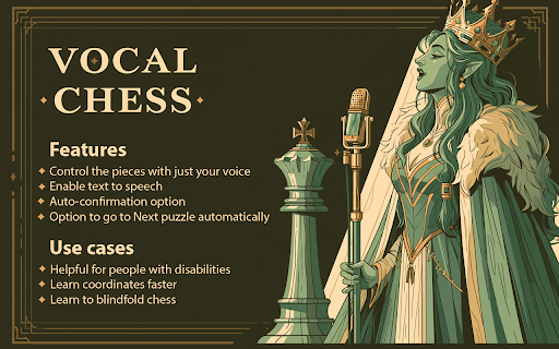 VocalChess: Voice Control for Chess.com :: Control Chess.com games hands-free with voice commands. All audio processing happens locally on your device.