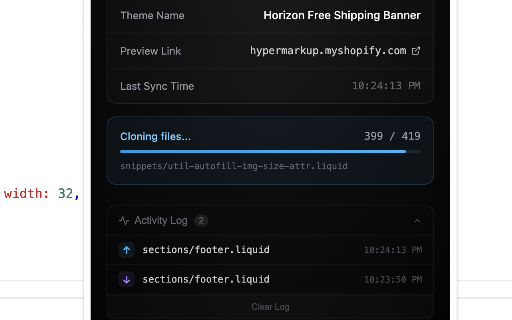 Shopify Theme Files Sync Helper :: Bidirectional Files Sync between Shopify Theme Online Code Editor and Your Local File system.