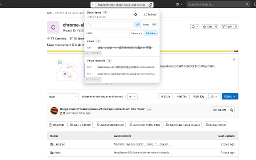 GitLab Issue/MR Number Pin :: Keep the current GitLab Issue or Merge Request number visible while scrolling.