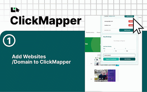 ClickMapper :: Map keyboard keys to click specific coordinates on web pages