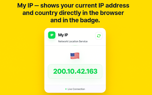My IP :: My IP – shows your current IP address and country directly in the browser.