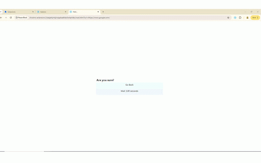 Pause Block :: Pause Block - Delay distracting websites.