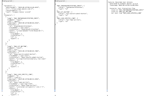 Element Hunter :: Capture web elements for Selenium automation with smart naming and side panel