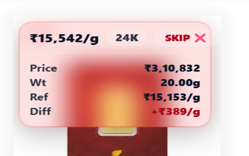 Gold Deal Finder – Myntra & Ajio :: Shows per-gram overlays on gold listings and compares with manual 24K/22K gold rates.