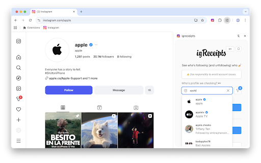 igreceipts :: See who's following (and unfollowing) who on Instagram 💅