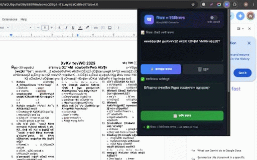 Bijoy to Unicode Converter :: Convert Bijoy/ANSI encoded Bengali text to Unicode. Select text and right-click to convert, or use the popup.