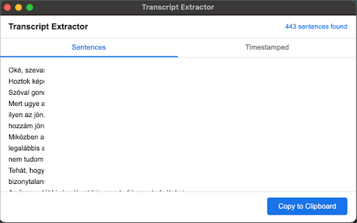 Google Transcript Extractor :: Detect and extract transcripts from Google Meet and Google Drive recordings as sentences