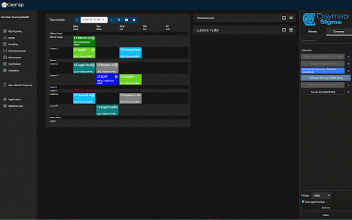 Daymap Sigma :: Share and view Daymap timetables with friends and other users of this extension.