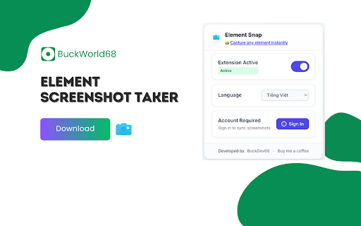 Element Screenshot Taker :: Hover over an element and click the icon to capture just that element.