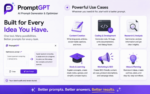 PromptGPT - AI Prompt Generator & Optimizer :: Direct integration with PromptGPT.io inside ChatGPT, Claude, Gemini, DeepSeek, Grok, and more to automatically optimize prompts.